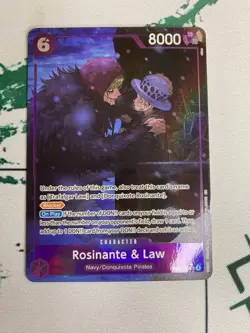 One Piece TCG Rosinante and Law The Azure Seas Seven EB04-038 Super Rare ALT ART - Image 1