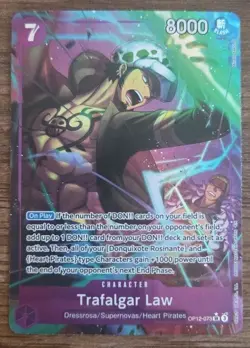 Trafalgar Law OP12-073 Alternate Art Foil Super Rare 8000 Power 7 Cost One Piece - Image 1