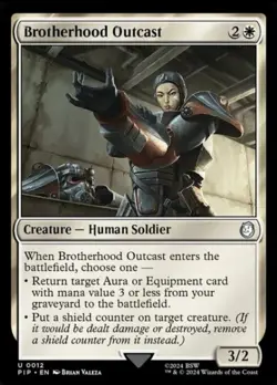 Brotherhood Outcast - #0012 Fallout PIP - Rare - MTG Magic Pack fresh - Image 1