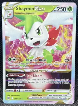 Pokemon TCG Shaymin VSTAR Holo Ultra Rare Card Brilliant Stars 014/172 - Image 1