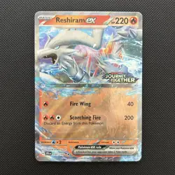 Pokemon Card Reshiram ex 030/159 Double Rare Journey Together STAMPED Near Mint - Image 2