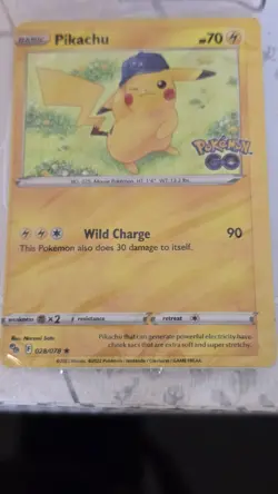 Pokemon GO Promo Card Pikachu MISCUT Holo Sealed 028/078 Alinement Dot Present - Image 1