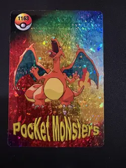 1999 Vintage Pocket Monsters Vending Prism - Grail Charizard, Rare Card #1163 - Image 1