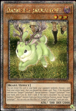 Danger!U JackalopeU (Quarter Century Secret Rare) RA01-EN013 YuGiOh TCG Card - Image 1