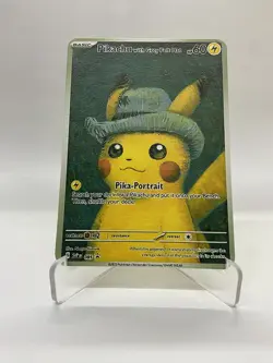Pikachu Van Gogh Gold Metal Pokemon Card-Collectible Gift Display！ ff - Image 1