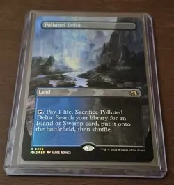 Magic the Gathering 1x Polluted Delta Foil Borderless Modern Horizons 3 Unplayed - Image 2