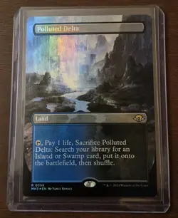 Magic the Gathering 1x Polluted Delta Foil Borderless Modern Horizons 3 Unplayed - Image 3
