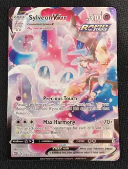 Sylveon VMAX TG15/TG30 Trainer Gallery Full Art Brilliant Stars Pokemon NM Holo - Image 1