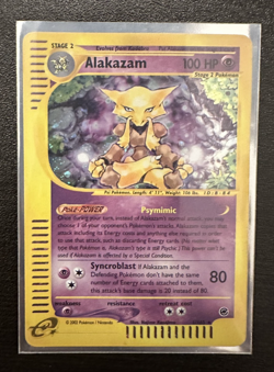 2002 Pokemon Expedition Alakazam 1/165 Base Set Holo Rare - Image 1