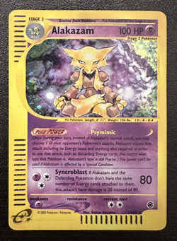 2002 Pokemon Expedition Alakazam 1/165 Base Set Holo Rare - Image 2