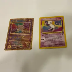 Pokemon2 Card Lot Holo Ancient Mew Promo movie and 1 Non holo promo card READ - Image 1