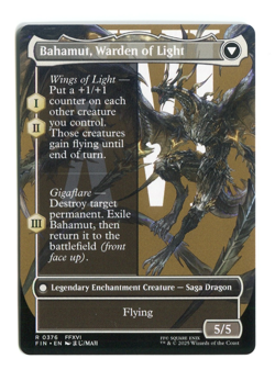 Dion Bahamut's Dominant Borderless #0376 NM Final Fantasy FIN MTG Magic Rare - Image 2