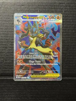 Mega Lucario ex - Ultra Rare Holo 160/132 NM ME01: Mega Evolution Pokemon Card - Image 1