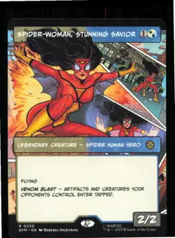 Spider-Woman Stunning Savior Borderless 230 Marvels Spider-Man MTG - Image 1