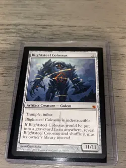 MTG Magic Blightsteel Colossus Mirrodin Besieged 2011 NM (C) - Image 2