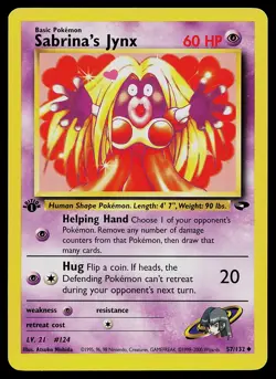 Pokemon Card - Sabrina's Jynx Gym Challenge 57/132 Uncommon 1st Edition - Image 1