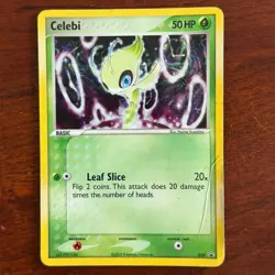 Celebi 029 Holo Black Star Promo Pokemon Card DMG - Image 1