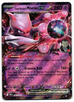 Team Rocket's Mewtwo ex 081/182 - Destined Rivals Pokemon TCG - M/LP Card - Image 1