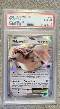POKEMON 2016 EVOLUTIONS PIDGEOT EX 64/108 PSA 10 - Image 1