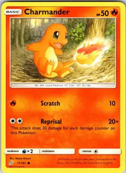 Charmander (11) 11/181 SM - Team Up Pokemon TCG NM Regular - Image 1