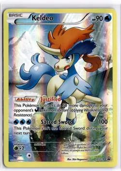 Pokemon TCG Keldeo XY118 Mythical Collection Black Star Promo Holo - Image 1