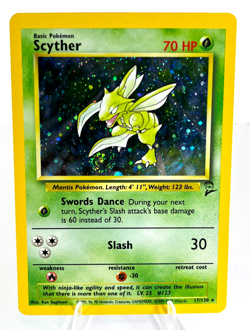 Scyther 17/130 - Base Set 2 - Holo W/ Swirl - Pokemon - MP - READ - Image 1