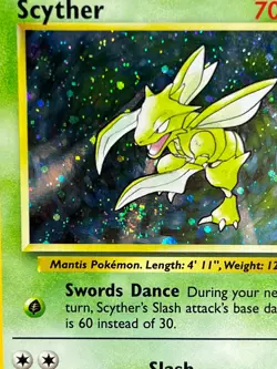 Scyther 17/130 - Base Set 2 - Holo W/ Swirl - Pokemon - MP - READ - Image 2