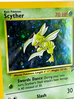 Scyther 17/130 - Base Set 2 - Holo W/ Swirl - Pokemon - MP - READ - Image 3