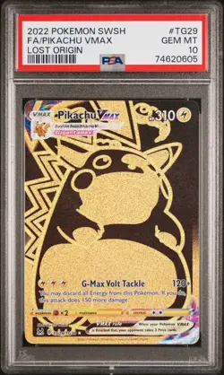 2022 Pokemon Lost Origin - Pikachu VMAX #TG29 PSA 10 GEM MINT - Image 3