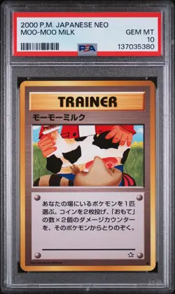 2000 POKEMON JPN NEO MOO-MOO MILK PSA 10 - Image 1