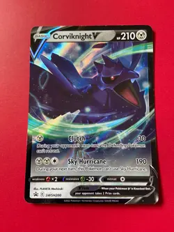 Corviknight V SWSH200 ULTRA RARE HOLO Black Star Promo Pokemon TCG Sword Shield - Image 1