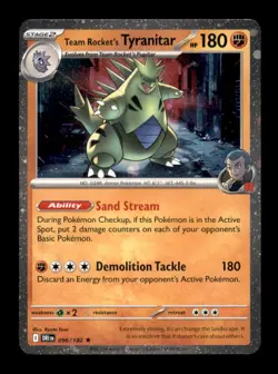 TEAM ROCKET'S TYRANITAR 096/182 BLISTER PROMO POKEMON COSMOS HOLO LP - Image 1