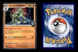 TEAM ROCKET'S TYRANITAR 096/182 BLISTER PROMO POKEMON COSMOS HOLO LP - Image 3