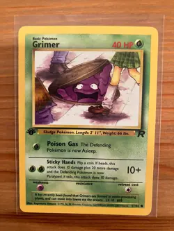 Pokemon TCG Team Rocket 1st Edition Grimer 57/82 Regular NM - Image 1