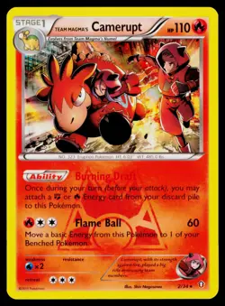 Team Magma's Camerupt - Holo 2/34 Holo Rare Pokemon Double Crisis NM - Image 1