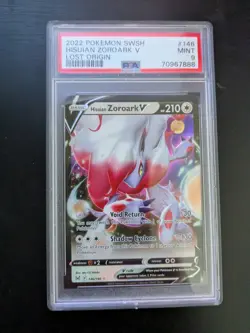 2022 Pokemon SWSH Lost Origin Hisuian Zoroark V #146 - PSA 9 MINT - Image 1