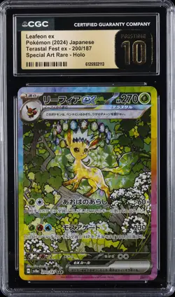 2024 POKEMON TERASTAL FEST EX JPN SPECIAL ART RARE LEAFEON EX CGC 10 PRISTINE - Image 1