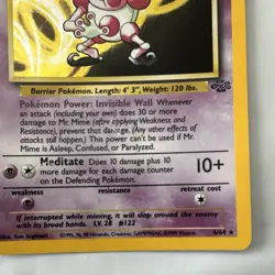 Pokemon TCG Mr. Mime Jungle 6/64 Holo Rare Unlimited Basic 40 HP Psychic - Image 4