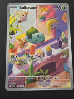 Pokemon TCG Bulbasaur 143/142 Stellar Crown Illustration Rare Card Near Mint - Image 2