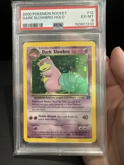 Pokemon TCG Team Rocket Dark Slowbro Holo Rare 12/82 PSA 6 TCG CARD - Image 1