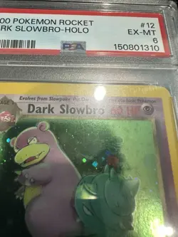 Pokemon TCG Team Rocket Dark Slowbro Holo Rare 12/82 PSA 6 TCG CARD - Image 2