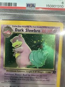 Pokemon TCG Team Rocket Dark Slowbro Holo Rare 12/82 PSA 6 TCG CARD - Image 3