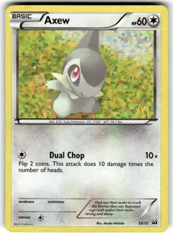 Pokemon TCG Axew McDonald's Promos Holo Card 12/12 McDonald's Promo NM - Image 1