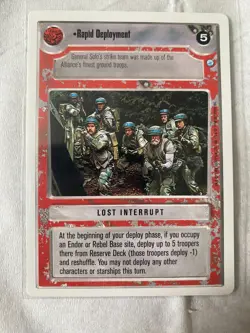 Decipher Star Wars CCG Endor WB RAPID DEPLOYMENT Card NM - Image 1