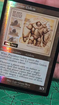 Serialized Precursor Golem 282/500 MTG Schematic Foil - Image 2