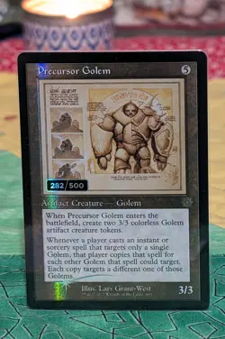 Serialized Precursor Golem 282/500 MTG Schematic Foil - Image 3