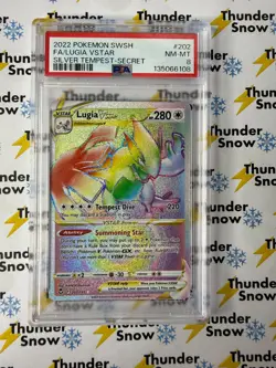 Lugia Vstar #202 Silver Tempest Secret 2022 Pokemon PSA 8 - Image 1