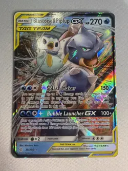 Blastoise & Piplup GX 38/236 SM Cosmic Eclipse Pokemon TCG. Near Mint Condition! - Image 2