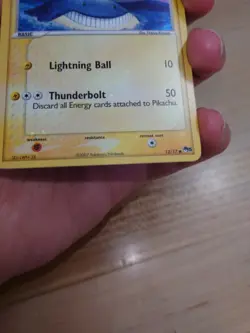 Pokemon Pikachu 12/17 POP Series 5 Rare Holo Bleed - Corrected Back LP - Image 3