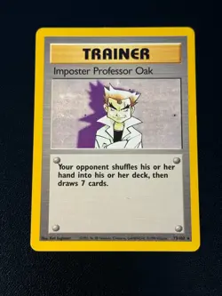 Imposter Professor Oak 73/102 Pokemon Base Set Unlimited - Image 1